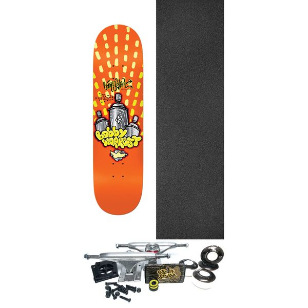 Krooked Skateboards Bobby Worrest Redux Skateboard Deck - 8.5" x 31.85" - Complete Skateboard Bundle